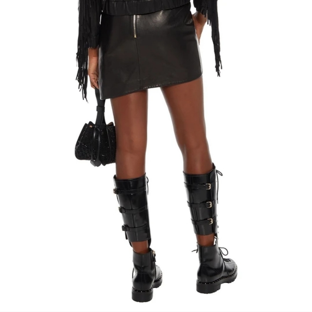 IRO Black Asymmetrical Pencil Mini Skirt Night Out